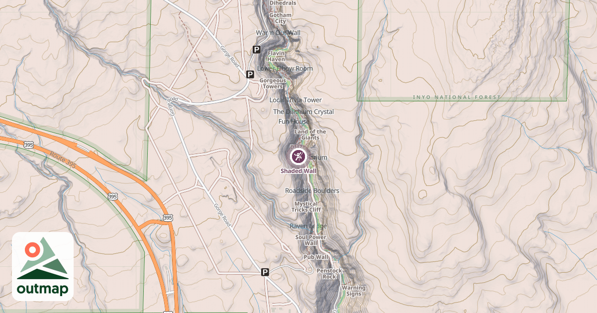 Map of Shaded Wall