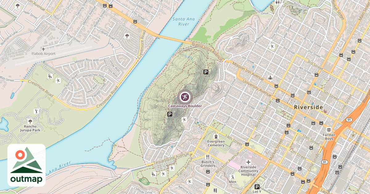 Map of Castaways Boulder