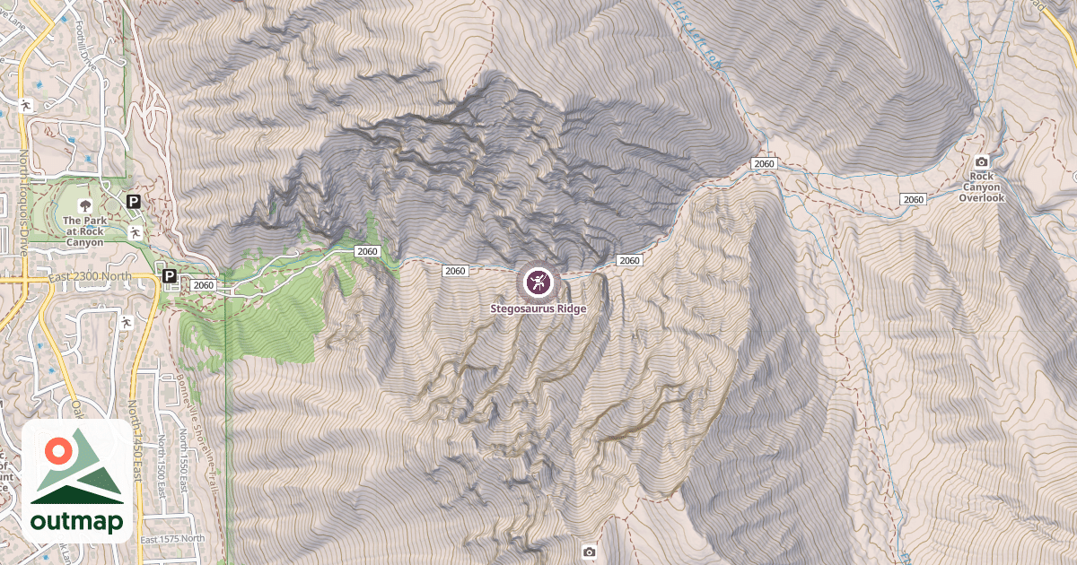 Map of Stegosaurus Ridge