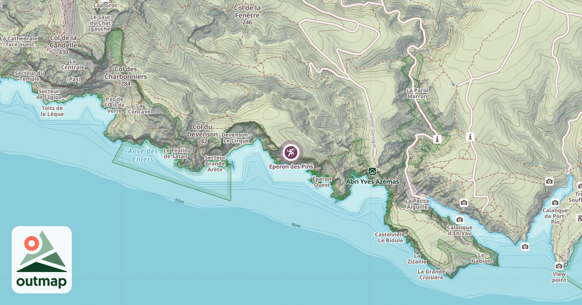 Map of Eperon des Pins
