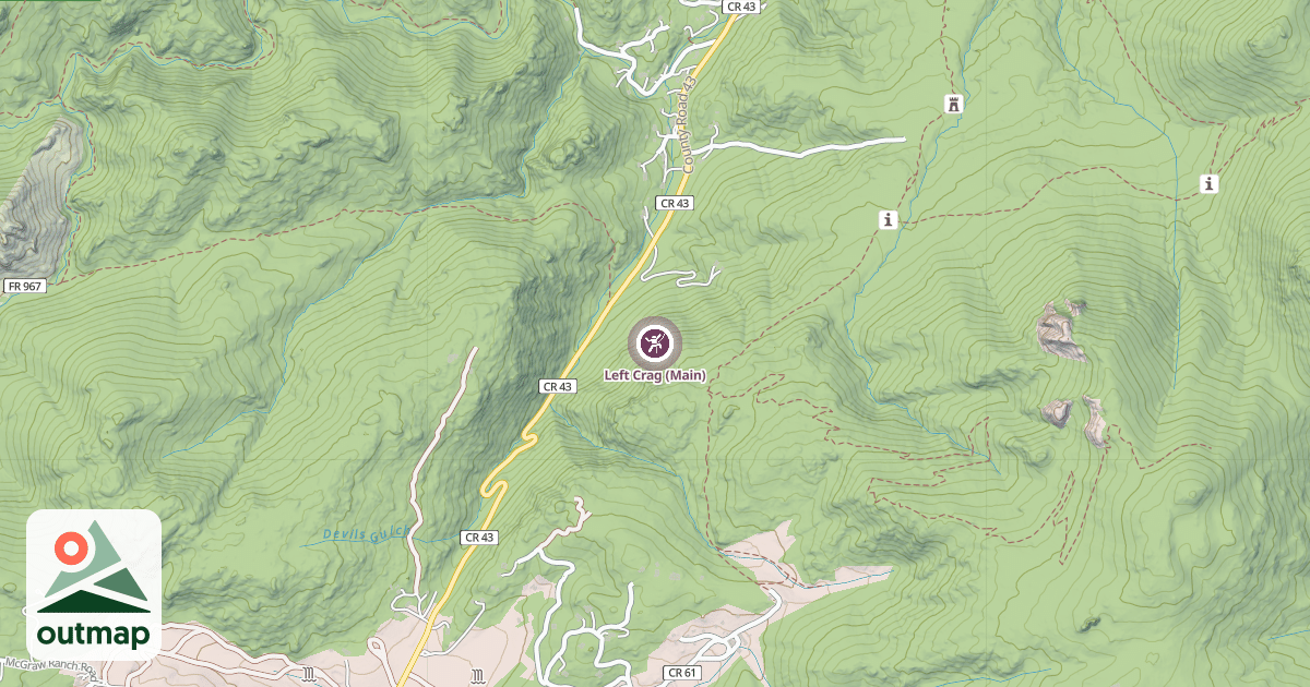 Map of Left Crag (Main)