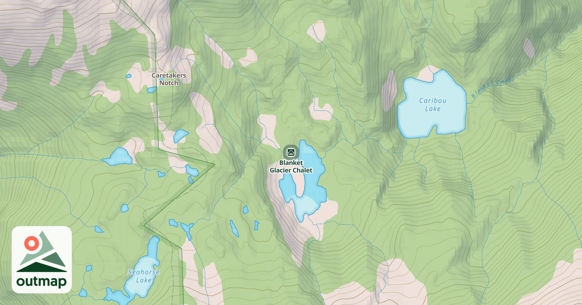 Map of Blanket Glacier Chalet