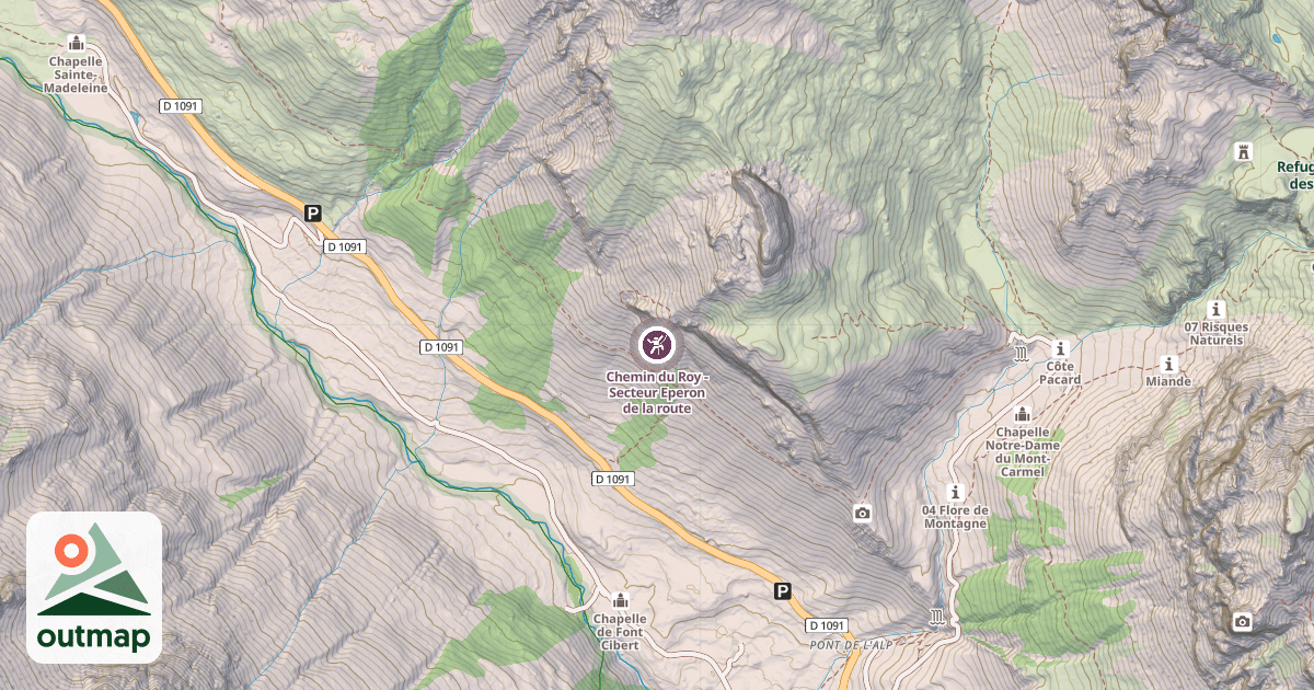 Map of Chemin du Roy - Secteur Eperon de la route