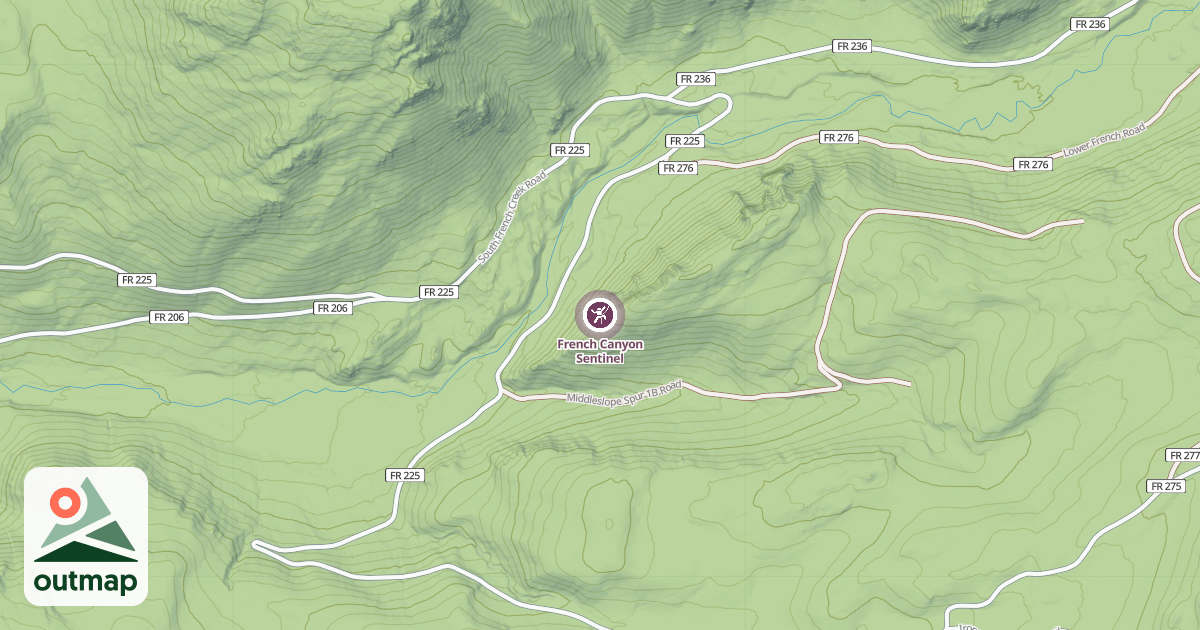 Map of French Canyon Sentinel