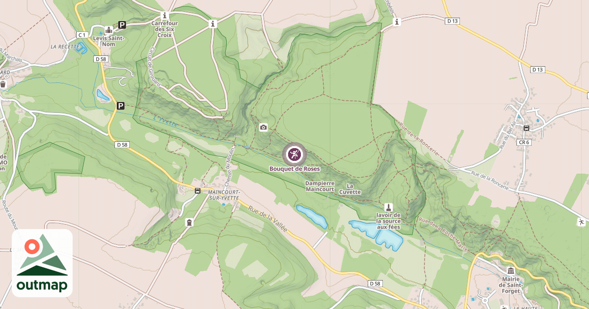 Map of Bouquet de Roses