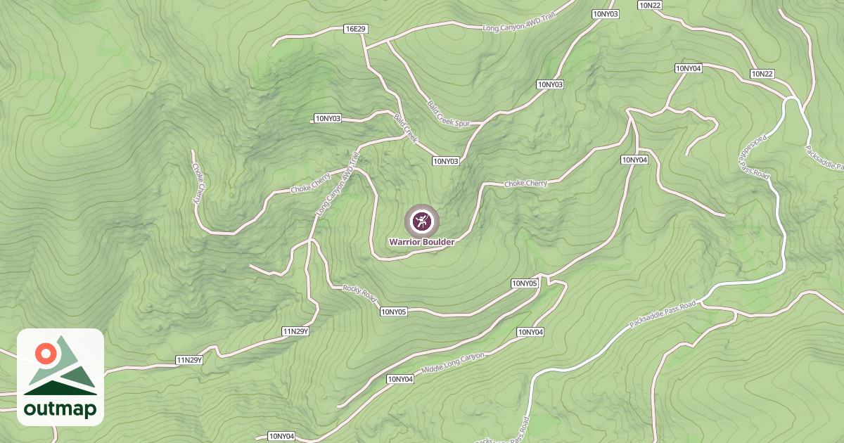 Map of Warrior Boulder