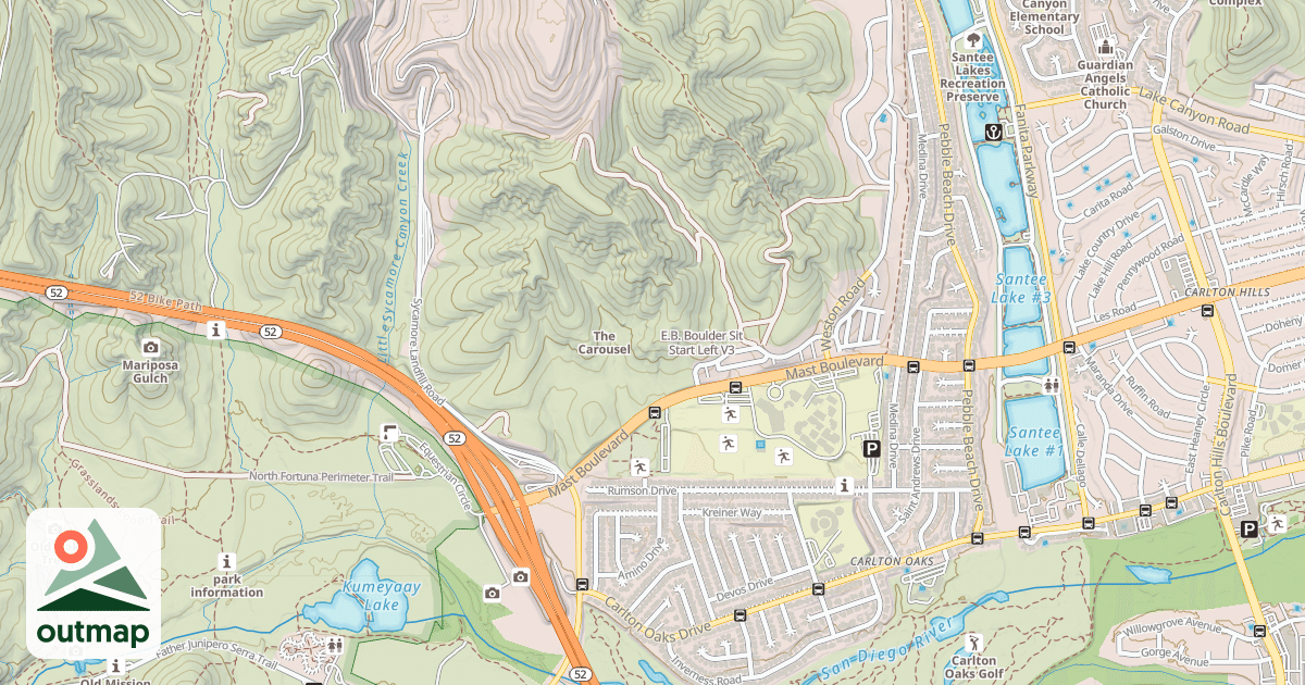 Map of E.B. Boulder Sit Start Left