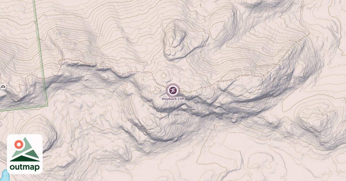 Map of Wayback Cliff