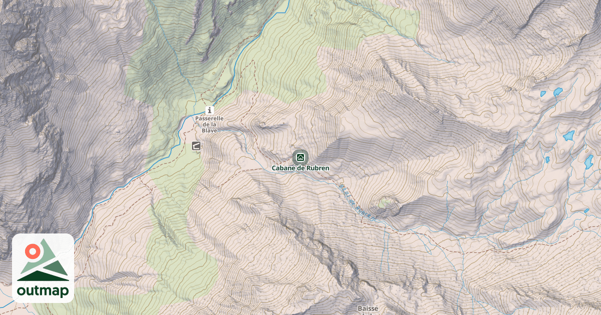 Map of Cabane de Rubren