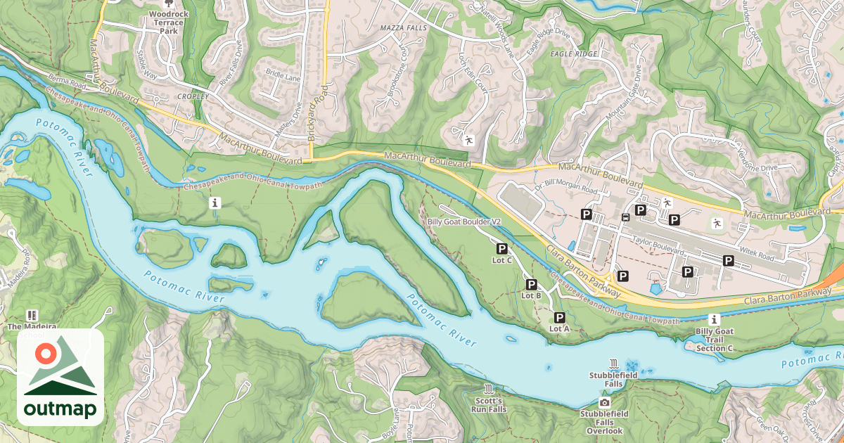 Map of Billy Goat Boulder