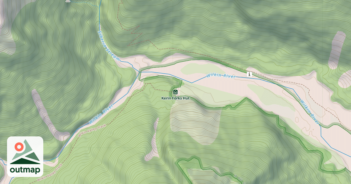 Map of Kerin Forks Hut