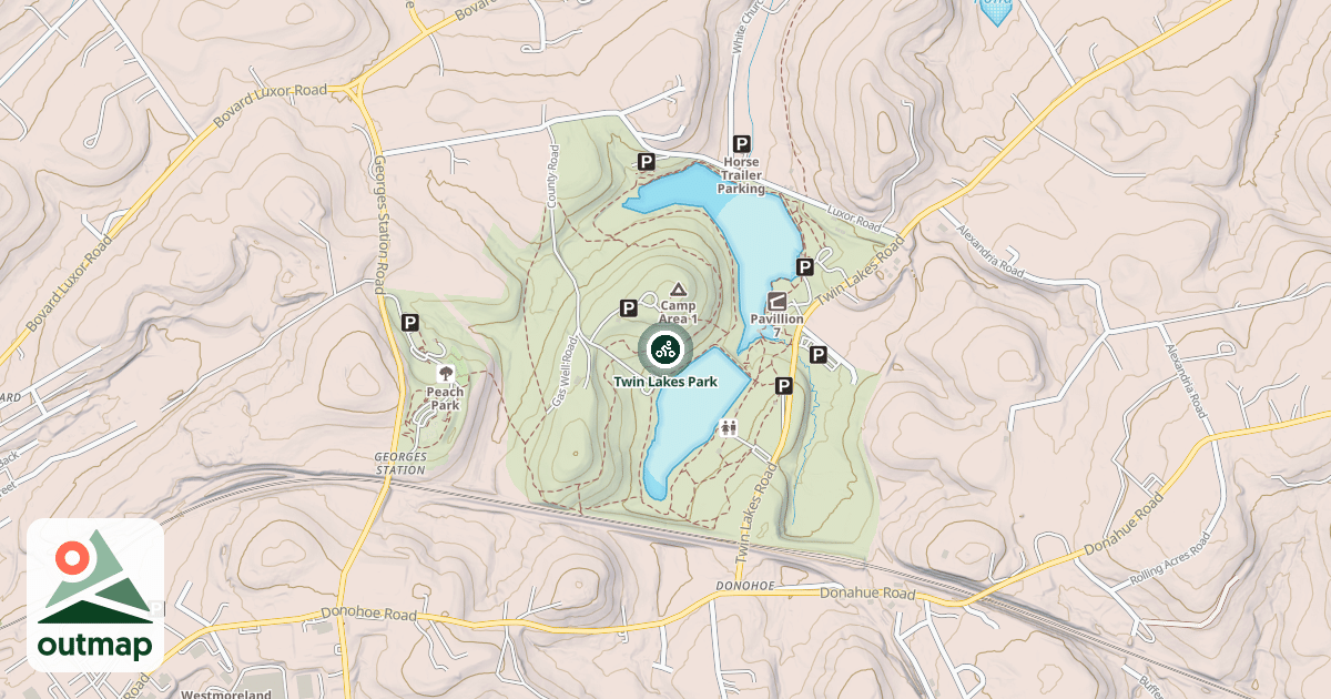 Map of Twin Lakes Park
