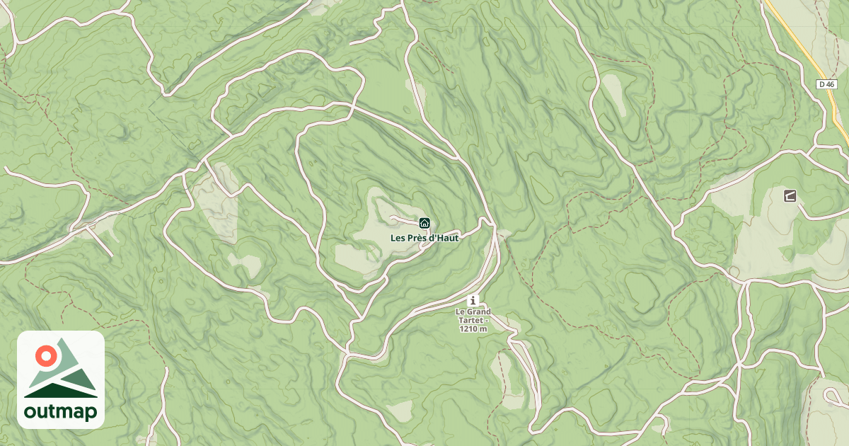 Map of Les Près d'Haut