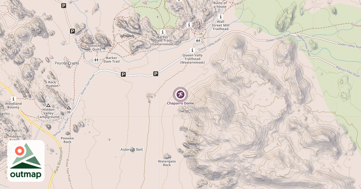 Map of Chaparro Dome