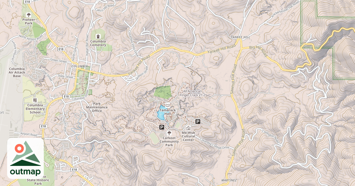 Map of All American Finger Crack