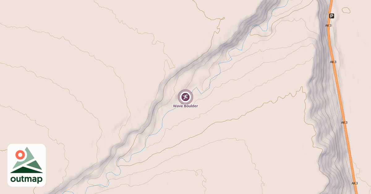 Map of Wave Boulder