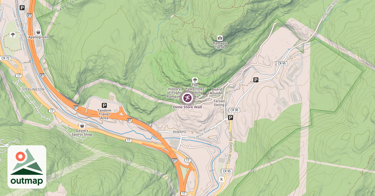 Map of Dime Store Wall