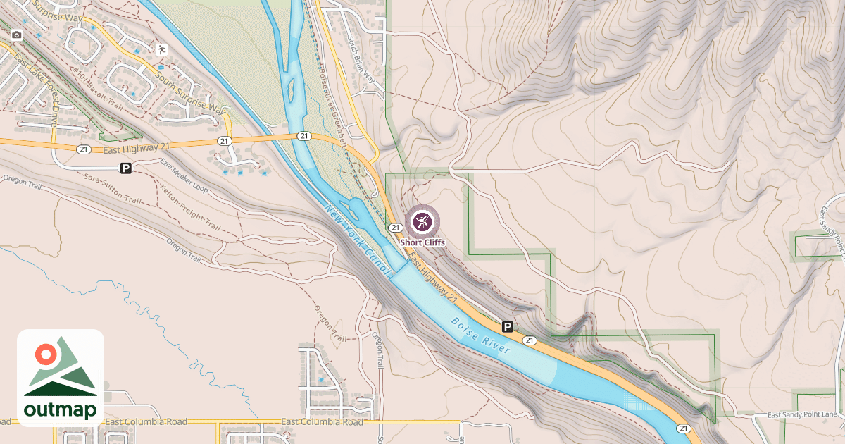 Map of Short Cliffs