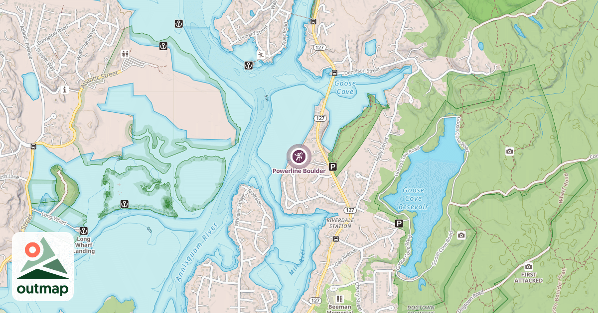 Map of Powerline Boulder