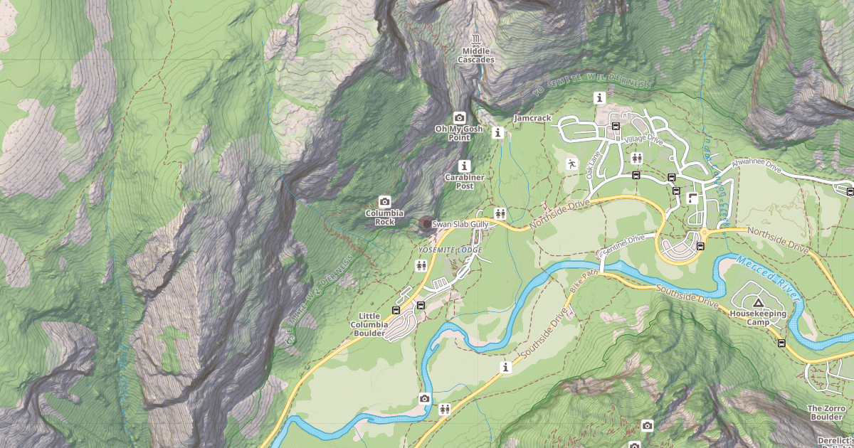 Map preview of Swan Slab Gully