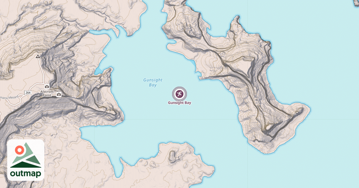 Map of Gunsight Bay