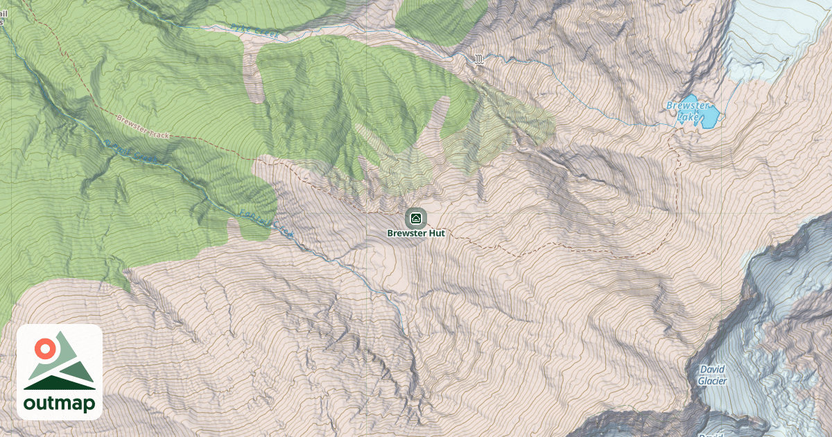 Map of Brewster Hut