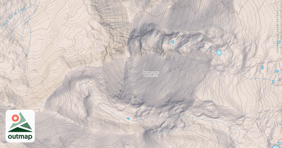 Map of Red Mountain Monster