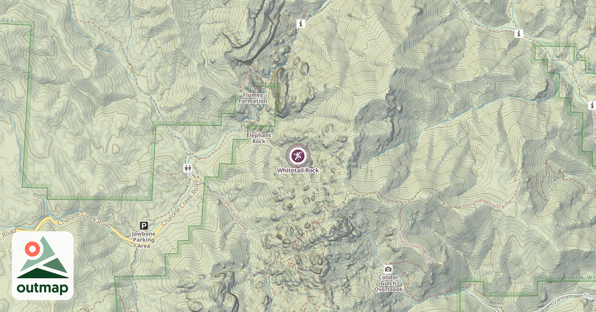 Map of Whitetail Rock