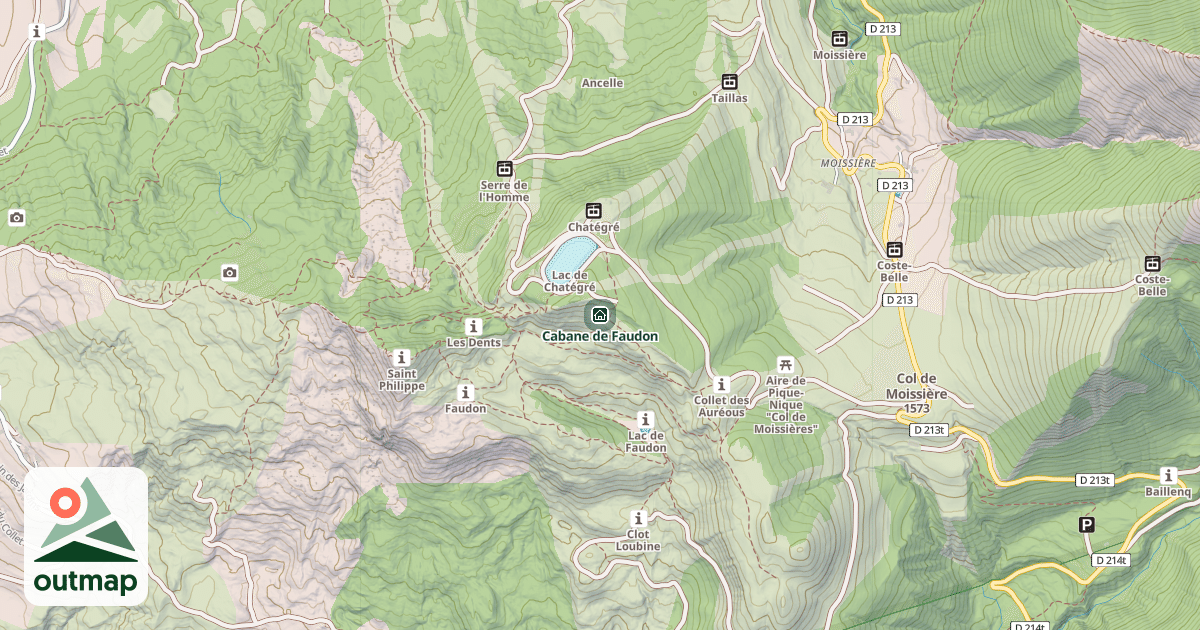 Map of Cabane de Faudon