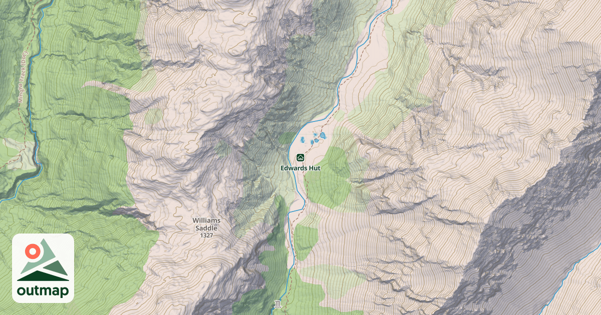Map of Edwards Hut
