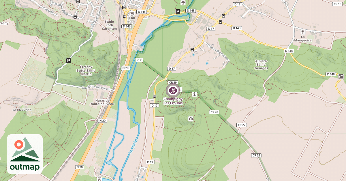 Map of Champigny Les Croubis
