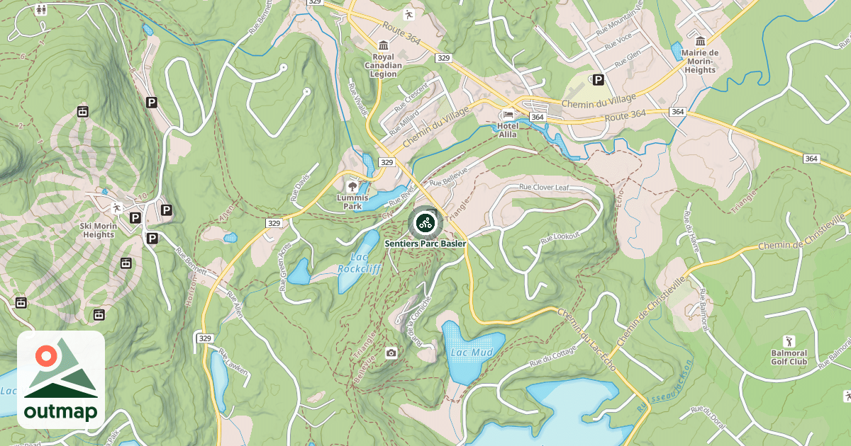 Map of Sentiers Parc Basler