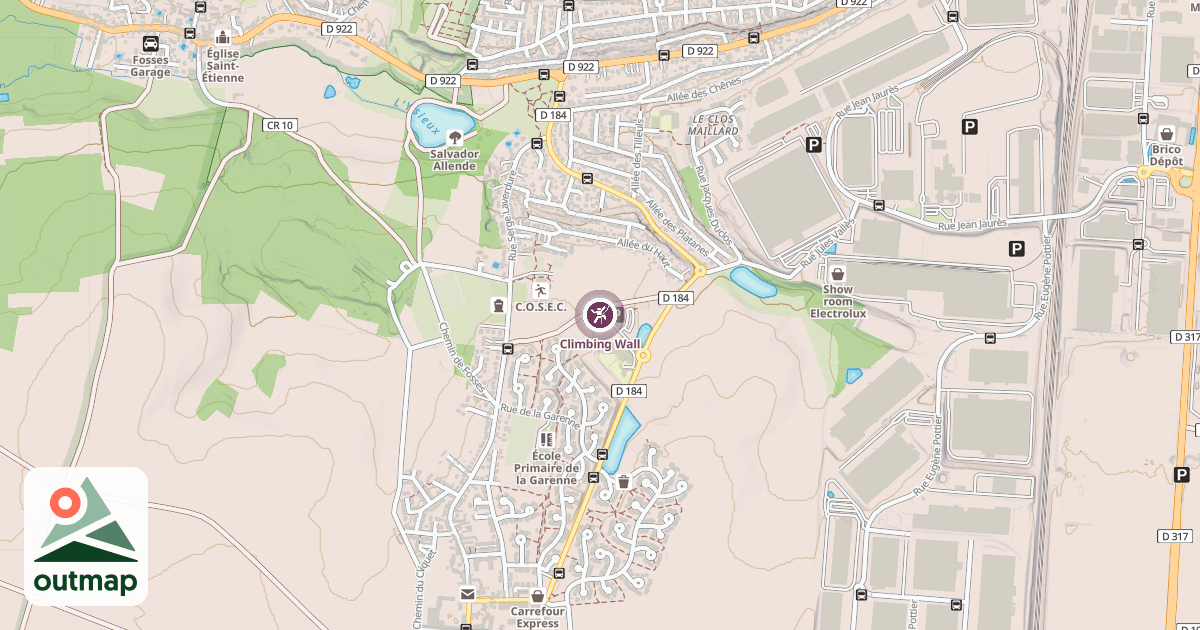 Map of Climbing Wall