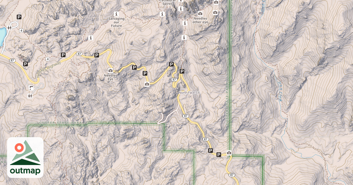 Map of North Face