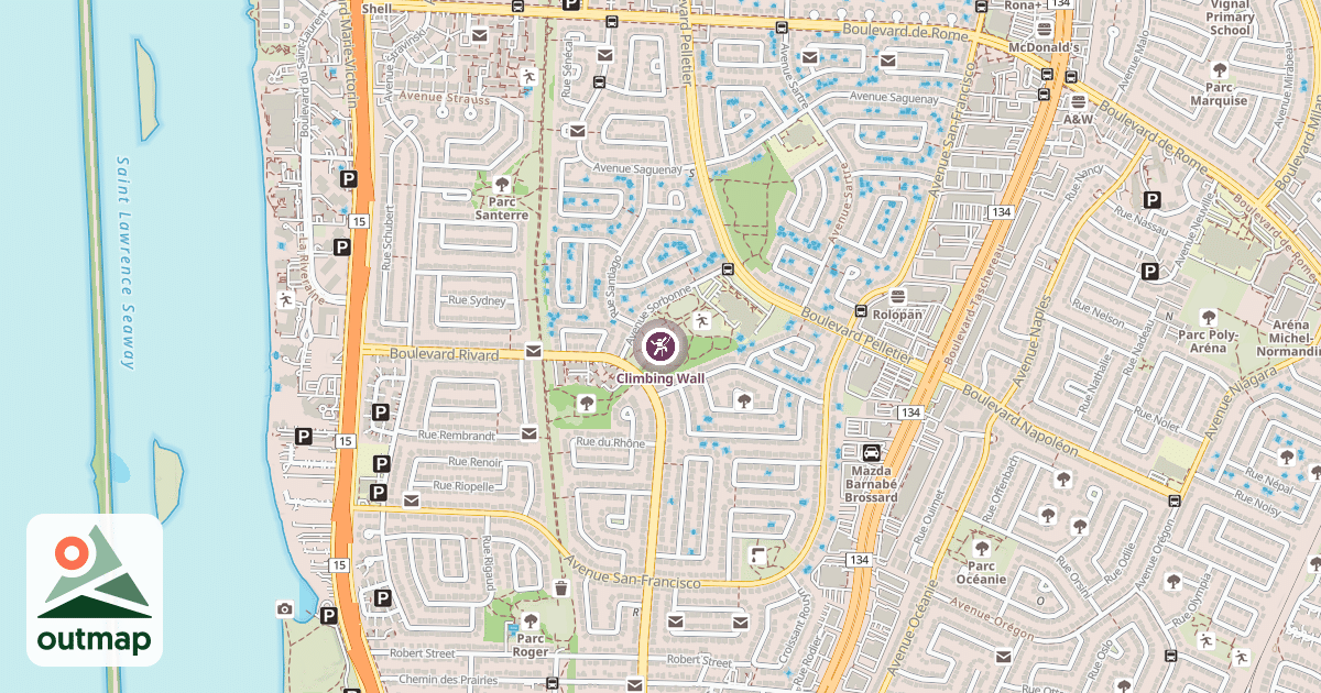 Map of Climbing Wall