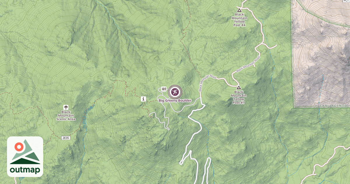 Map of Big Greeny Boulder