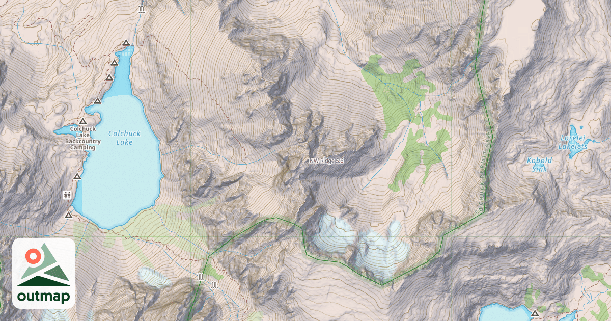 Map of NW Ridge