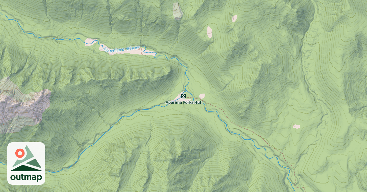 Map of Aparima Forks Hut
