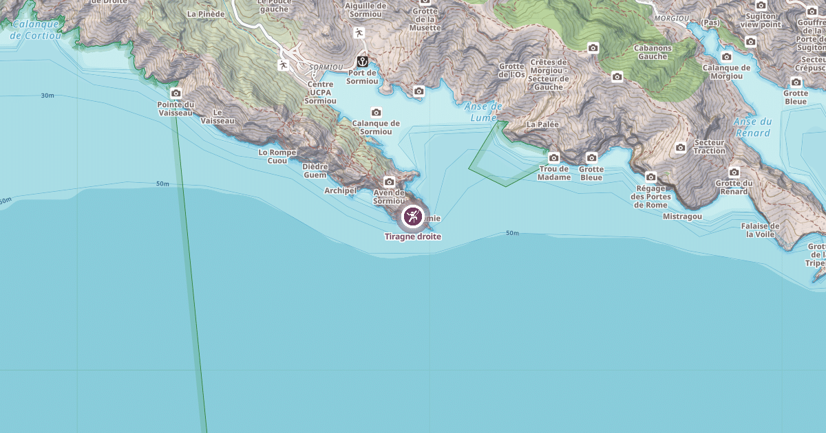 Map preview of Tiragne droite