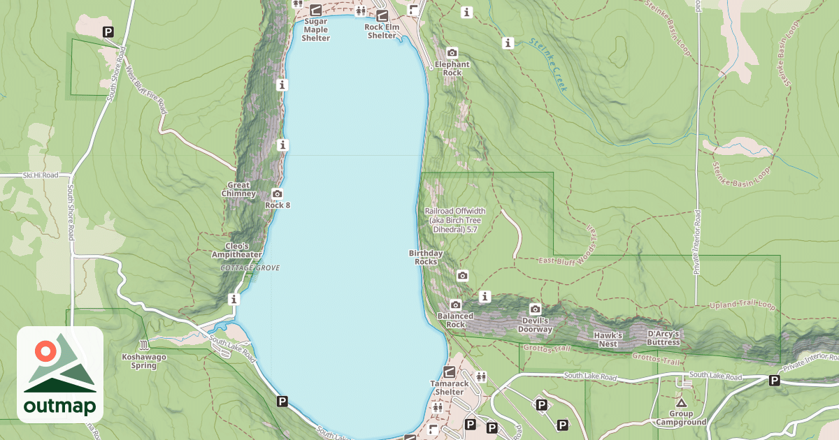 Map of Railroad Offwidth (aka Birch Tree Dihedral)
