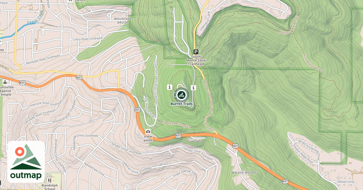 Map of Burritt Trails