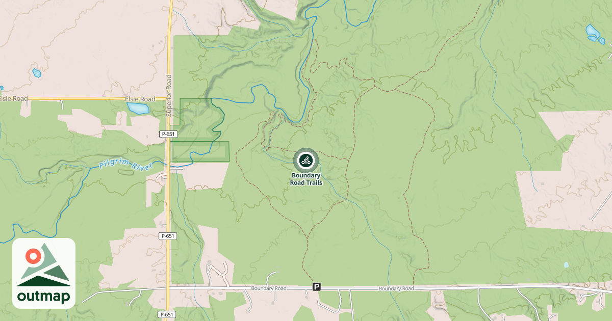 Map of Boundary Road Trails