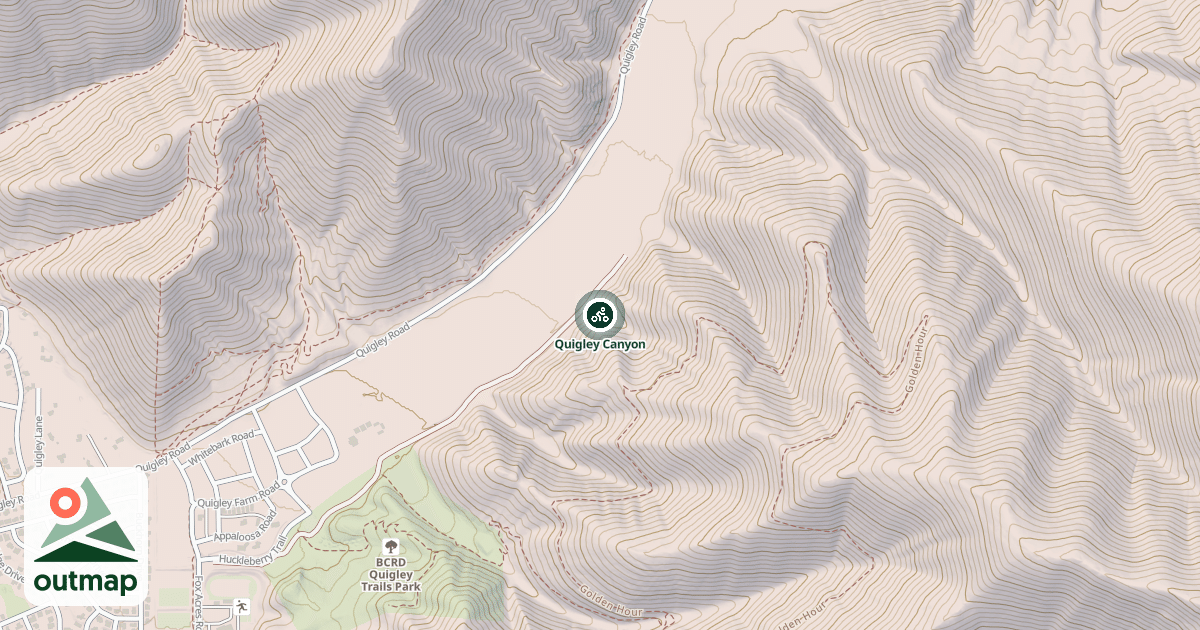 Map of Quigley Canyon