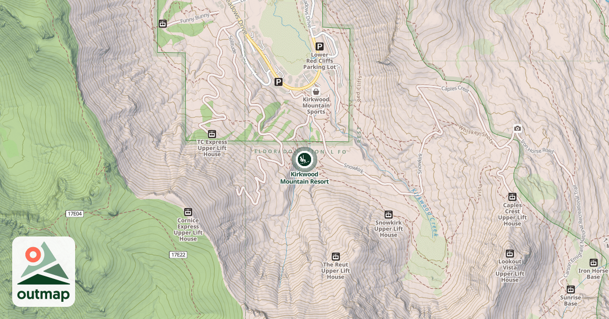 Map of Kirkwood Mountain Resort