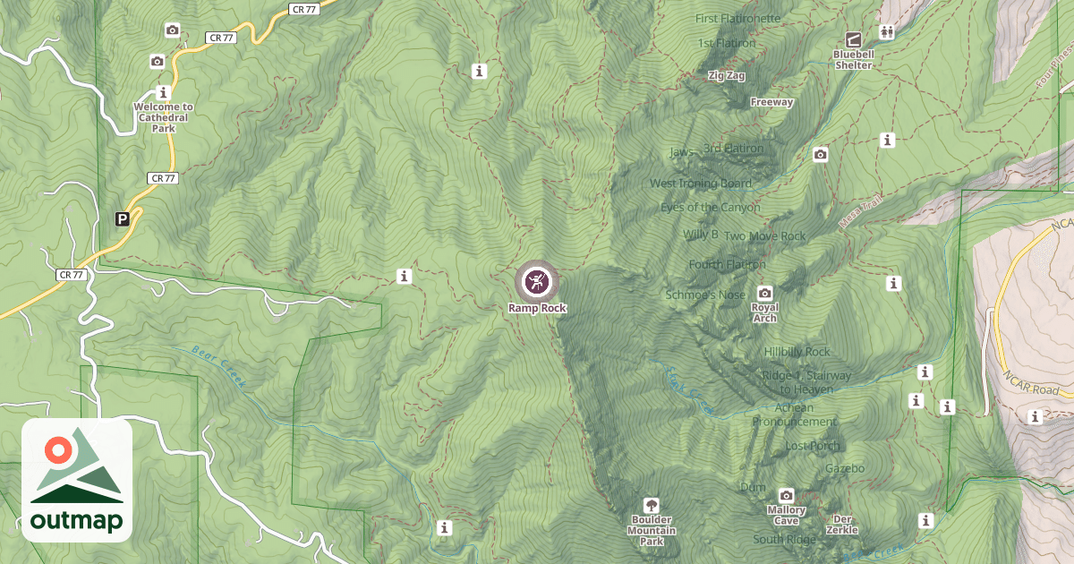 Map of Ramp Rock