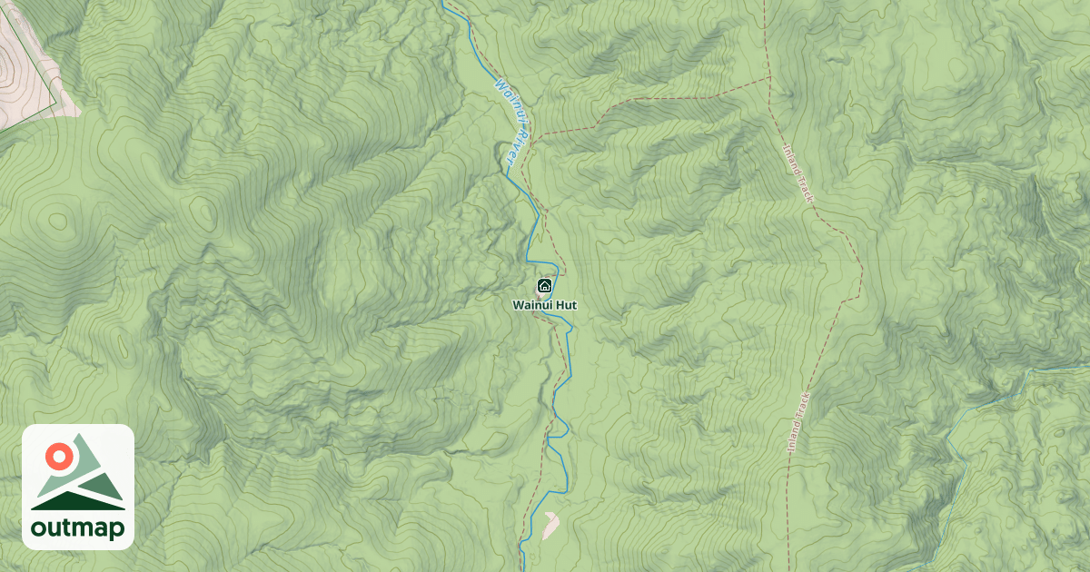Map of Wainui Hut