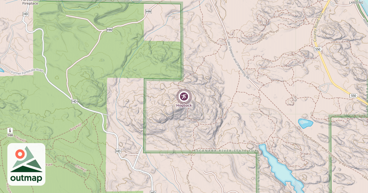 Map of Hogback
