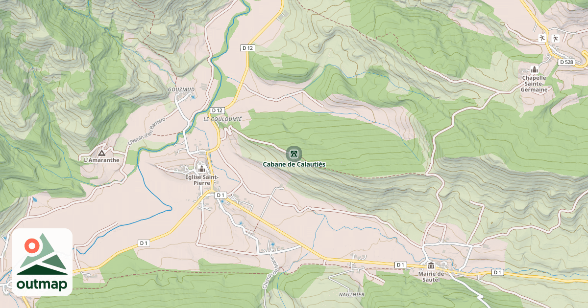 Map of Cabane de Calautiès
