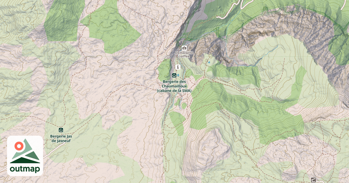 Map of Refuge de Chaumailloux