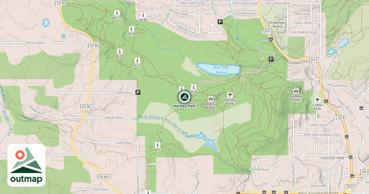 Map of Hartley Park